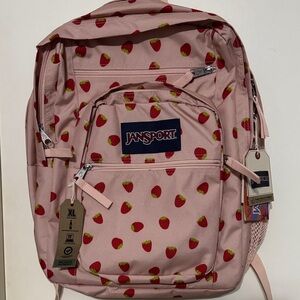 Jansport Pink Strawberry Print Backpack
